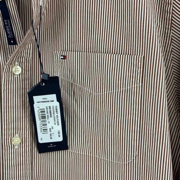 TOMMY HILFIGER Classic Fit Striped Shirt NWT - Picture 4 of 7